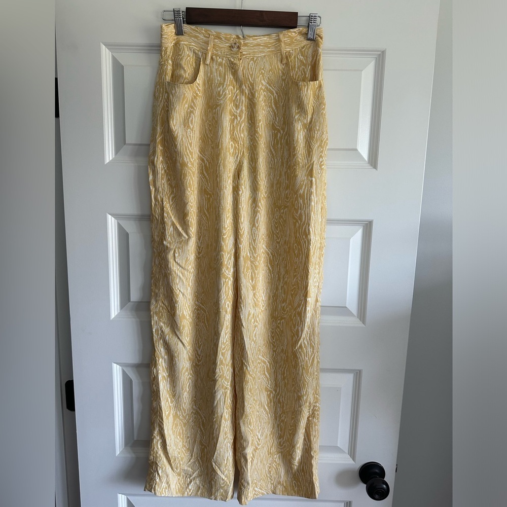 Ena Pelly Woodgrain High Waist Pants
